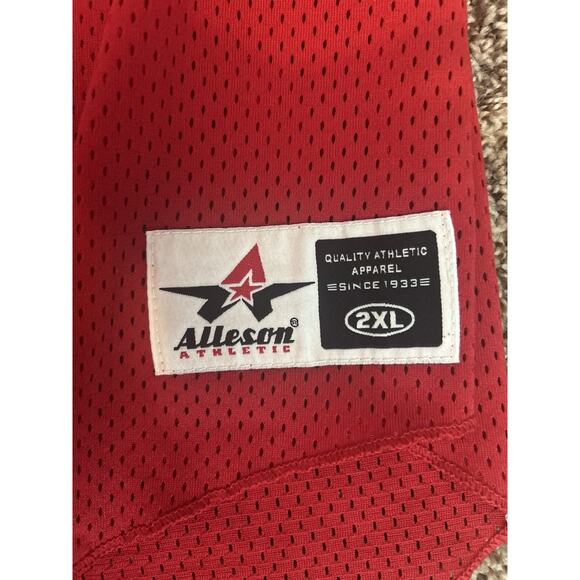 Alleson Athletic XXL Phillies Jersey Red 15 No Name Vintage Mesh Button Down‎ - Picture 7 of 10